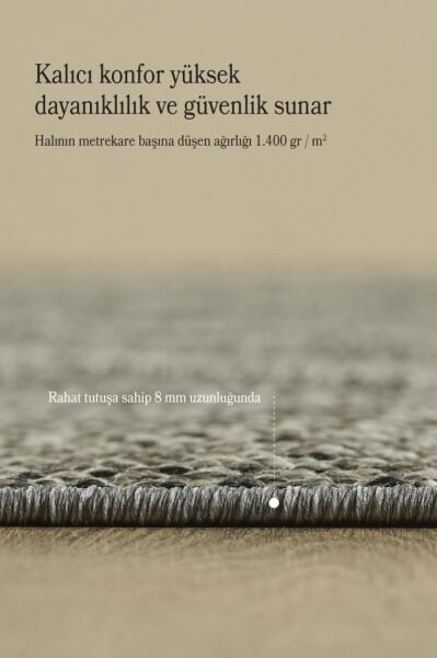 İskandinav Tasarım ZigZag Desenli Gri Halı Salon Halısı Mutfak Halısı Yolluk Paspas Dış Mekan Halı