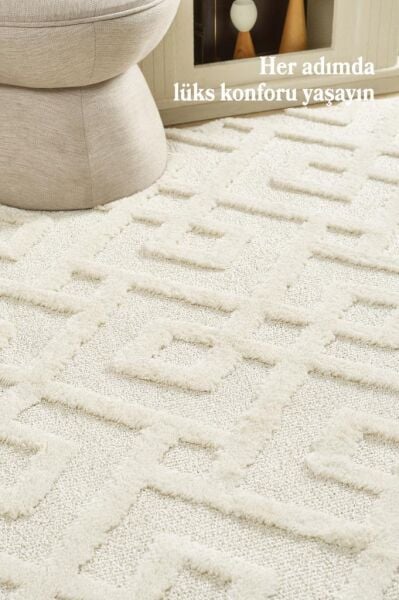 Yuvarlak modern yumuşak Bukle Taban kabartmalı 3D Labirent kare desenli Halı Gri