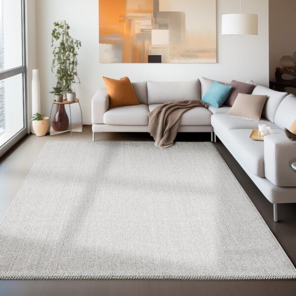 Düz Renk Açık Gri Sisal Yumuşak Polipropilen Jüt Halı Salon Oturma Odası Yolluk Mutfak Koridor Halısı