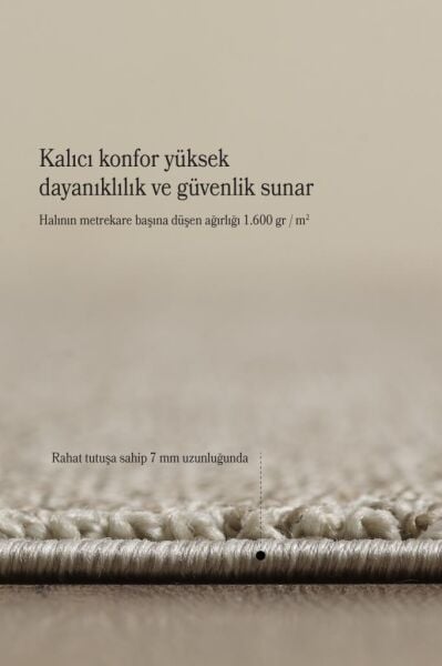 Düz Renk Kahverengi Sisal Yumuşak Polipropilen Jüt Halı Salon Oturma Odası Yolluk Mutfak Koridor Halısı