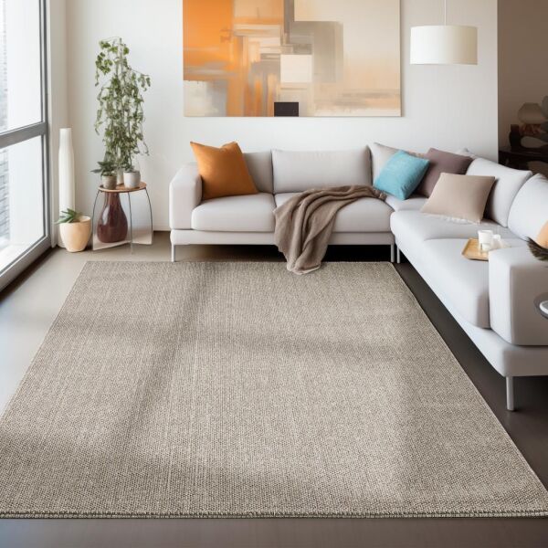Düz Renk Kahverengi Sisal Yumuşak Polipropilen Jüt Halı Salon Oturma Odası Yolluk Mutfak Koridor Halısı