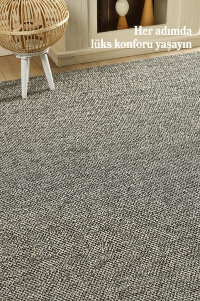 Düz Renk Gri Sisal Yumuşak Polipropilen Jüt Halı Salon Oturma Odası Yolluk Mutfak Koridor Halısı