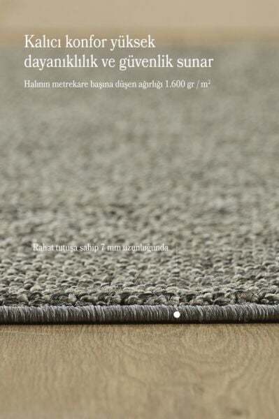 Düz Renk Gri Sisal Yumuşak Polipropilen Jüt Halı Salon Oturma Odası Yolluk Mutfak Koridor Halısı