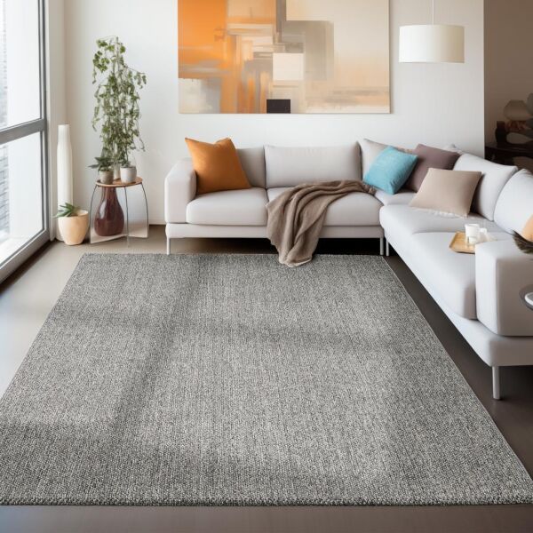 Düz Renk Gri Sisal Yumuşak Polipropilen Jüt Halı Salon Oturma Odası Yolluk Mutfak Koridor Halısı