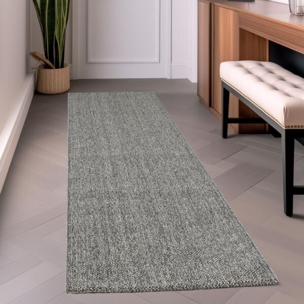 Düz Renk Gri Sisal Yumuşak Polipropilen Jüt Halı Salon Oturma Odası Yolluk Mutfak Koridor Halısı