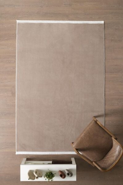 Kolay Temizlenebilir Yıkanabilir Kahve Tavşan Tüyü Halı Salon Oturma Odası Yolluk Mutfak Halısı