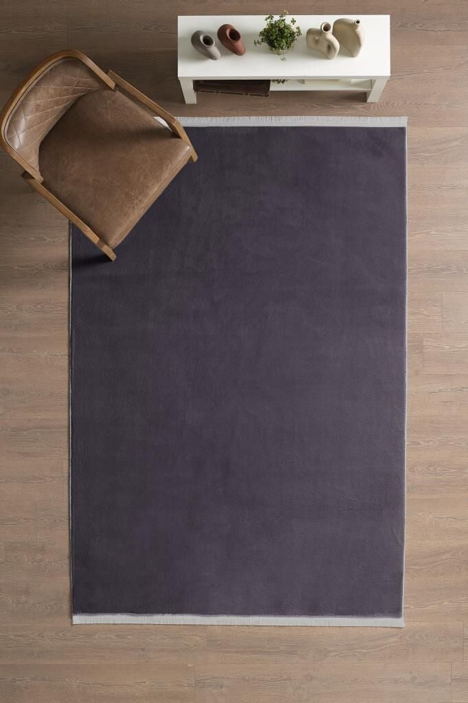 Kolay Temizlenebilir Yıkanabilir Gri Tavşan Tüyü Halı Salon Oturma Odası Yolluk Mutfak Halısı