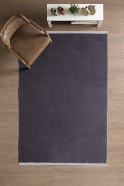 Kolay Temizlenebilir Yıkanabilir Gri Tavşan Tüyü Halı Salon Oturma Odası Yolluk Mutfak Halısı