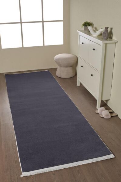 Kolay Temizlenebilir Yıkanabilir Gri Tavşan Tüyü Halı Salon Oturma Odası Yolluk Mutfak Halısı