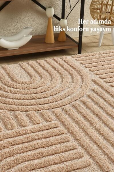 Elit Bukleli Yumuşak Peluş Post Shaggy Çocuk Odası Oturma Odası Salon Mutfak Halısı