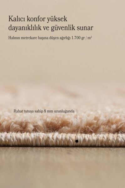 Elit Bukleli Yumuşak Peluş Post Shaggy Çocuk Odası Oturma Odası Salon Mutfak Halısı