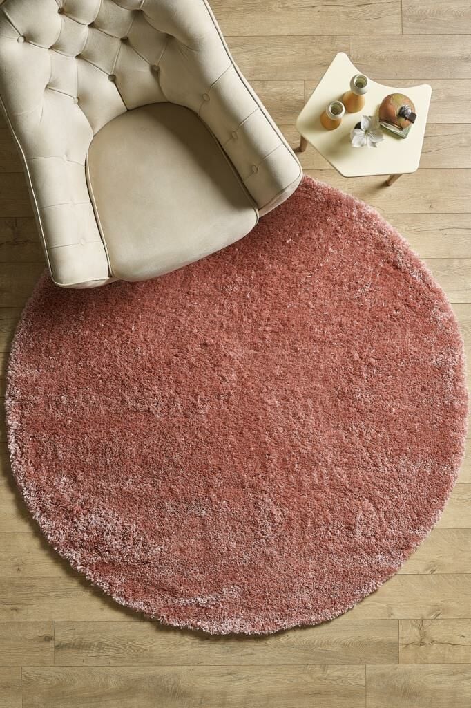 Tek Renk Desensiz Pembe Yumuşak Post Peluş Shaggy Halı Salon Oturma Odası Yolluk Mutfak Halısı