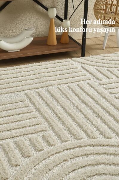 Elit Bukleli Yumuşak Peluş Post Shaggy Çocuk Odası Oturma Odası Salon Mutfak Halısı