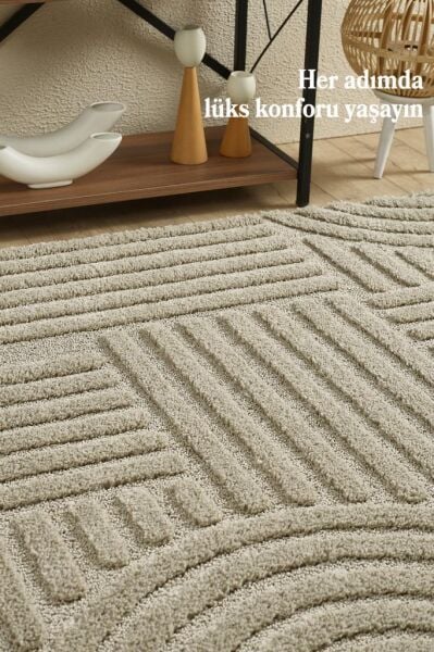 Elit Bukleli Yumuşak Peluş Post Shaggy Çocuk Odası Oturma Odası Salon Mutfak Halısı