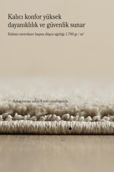 Elit Bukleli Yumuşak Peluş Post Shaggy Çocuk Odası Oturma Odası Salon Mutfak Halısı