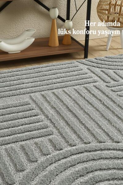 Elit Bukleli Yumuşak Peluş Post Shaggy Çocuk Odası Oturma Odası Salon Mutfak Halısı