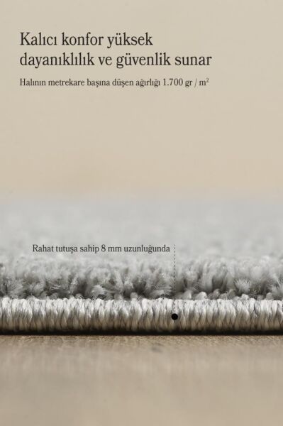 Elit Bukleli Yumuşak Peluş Post Shaggy Çocuk Odası Oturma Odası Salon Mutfak Halısı