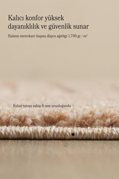 Elit Bukleli Yumuşak Peluş Post Shaggy Çocuk Odası Oturma Odası Salon Mutfak Halısı