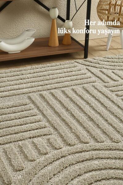 Elit Bukleli Yumuşak Peluş Post Shaggy Çocuk Odası Oturma Odası Salon Mutfak Halısı