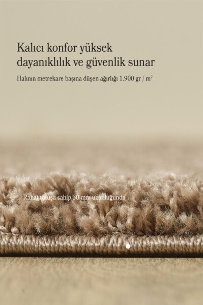 Tek Renk Desensiz Moka Yumuşak Post Peluş Shaggy Halı Salon Oturma Odası Yolluk Mutfak Halısı