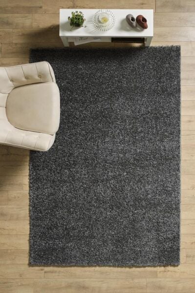 Tek Renk Desensiz Gri Yumuşak Post Peluş Shaggy Halı Salon Oturma Odası Yolluk Mutfak Halısı