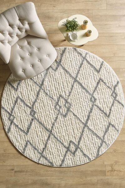 İskandinav Halı Krem Gri Halı Yumuşak Bukleli  Jut Halı Salon Koridor Oturma Odası Mutfak Halısı