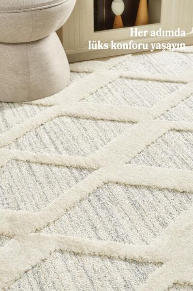 İskandinav Halı  Gri Halı Yumuşak Bukleli Bohem Jut Halı Salon Koridor Oturma Odası Mutfak Halısı