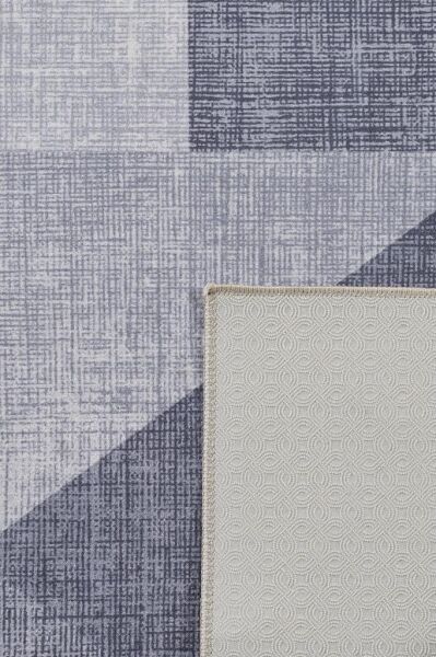 Dijital Baskı Yıkanabilir Kaymaz Taban Geometrik Tasarım Siyah Salon Halısı Mutfak Halısı Yolluk