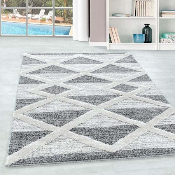 İskandinav Halı Krem Gri Halı Yumuşak Bohem Çizgili Jut Salon Koridor Oturma Odası Mutfak Halısı