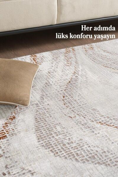 Özel Tasarım Polyester Saçaklı Kiremit Pamuk Halı Salon Oturma Odası Yolluk Mutfak Koridor Halısı