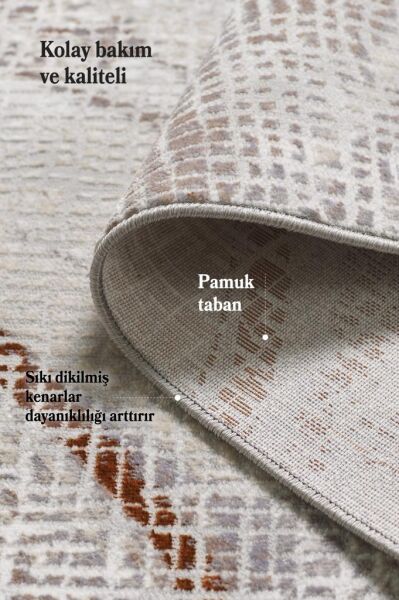 Özel Tasarım Polyester Saçaklı Kiremit Pamuk Halı Salon Oturma Odası Yolluk Mutfak Koridor Halısı