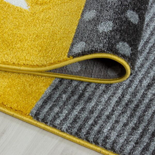 Kareli Kalp Yıldız Ve Bulut Desen Halı Pembe Gri Halı Yumuşak Jüt Halı Çocuk Odası Oyun Halısı