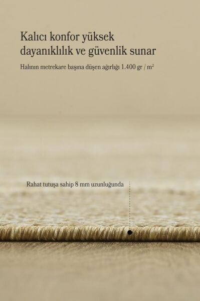 İskandinav Tasarım Baklava Desenli Bej Halı Salon Halısı Mutfak Halısı Yolluk Paspas Dış Mekan Halı