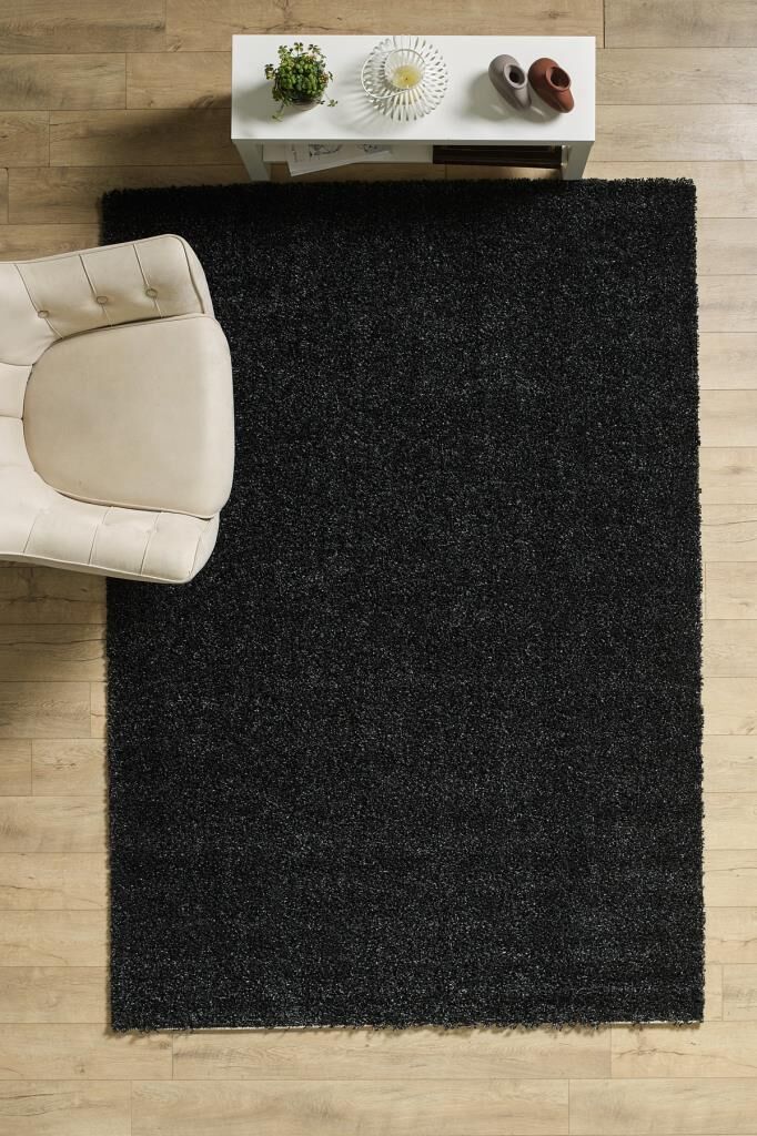 Tek Renk Desensiz Antrasit Yumuşak Post Peluş Shaggy Halı Salon Oturma Odası Yolluk Mutfak Halısı
