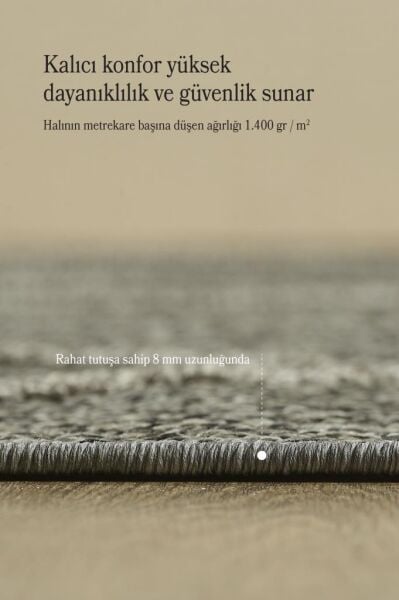 İskandinav Tasarım Baklava Desenli Gri Halı Salon Halı, Mutfak Halısı Yolluk Paspas Dış Mekan Halı