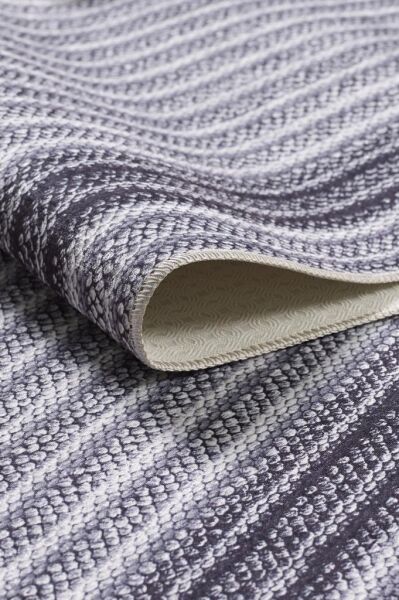 Dijital Baskı Yıkanabilir Kaymaz Taban Bordürlü Gri Salon Halısı Mutfak Halısı Yolluk