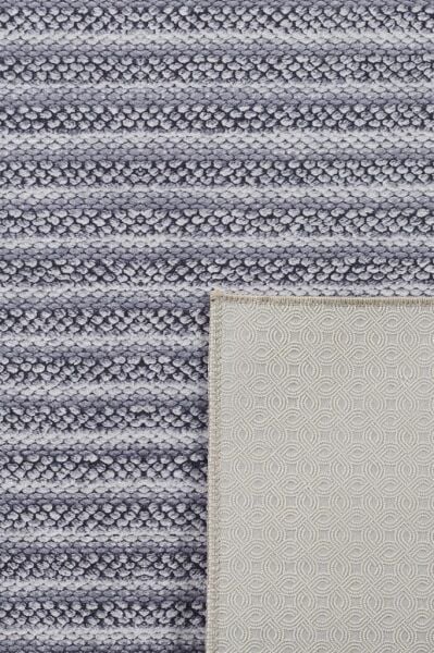 Dijital Baskı Yıkanabilir Kaymaz Taban Bordürlü Gri Salon Halısı Mutfak Halısı Yolluk