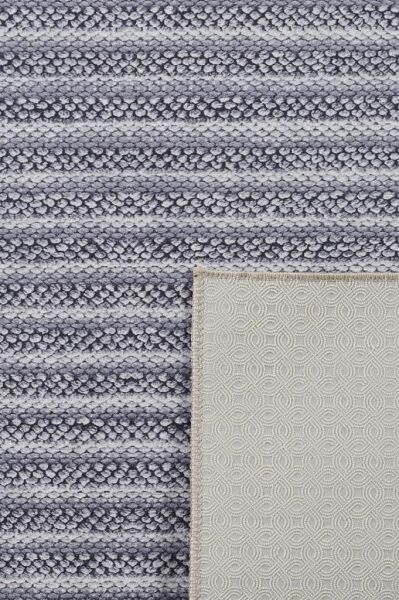 Dijital Baskı Yıkanabilir Kaymaz Taban Bordürlü Gri Salon Halısı Mutfak Halısı Yolluk