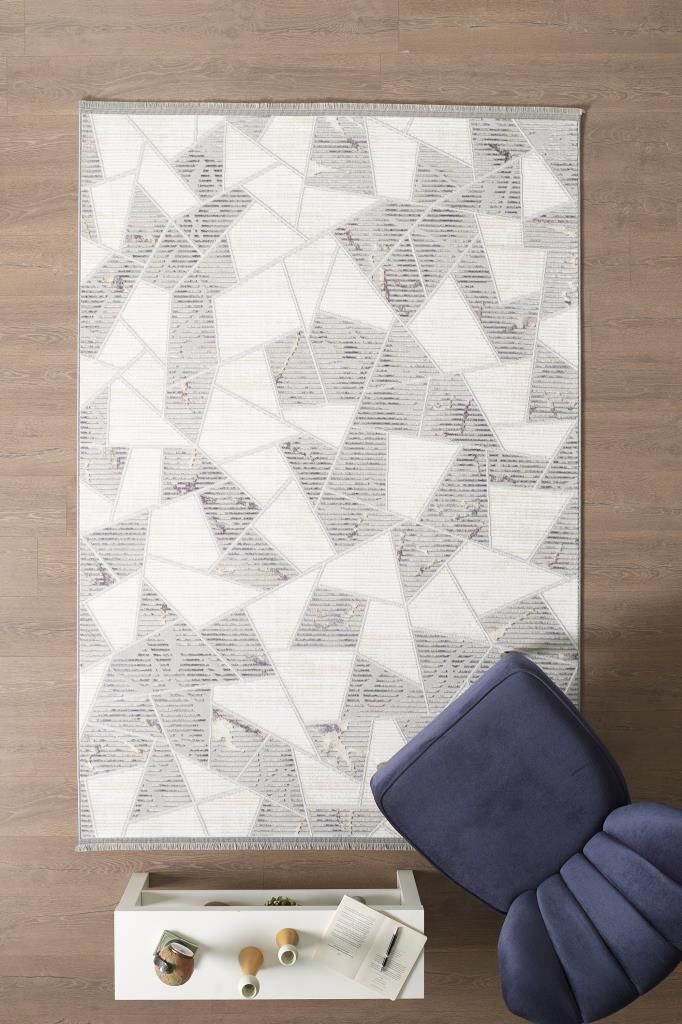 Modern Tasarımlı Polyester Saçaklı Siyah Pamuk Halı Salon Oturma Odası Yolluk Mutfak Koridor Halısı