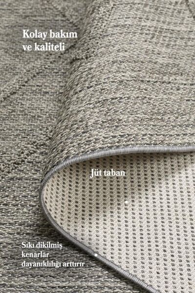 İskandinav Tasarım ZigZag Desenli Gri Halı Salon Halısı Mutfak Halısı Yolluk Paspas Dış Mekan Halı