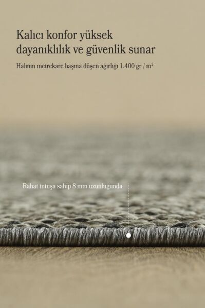 İskandinav Tasarım ZigZag Desenli Gri Halı Salon Halısı Mutfak Halısı Yolluk Paspas Dış Mekan Halı