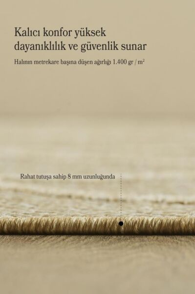 İskandinav Tasarım Boho Desenli Bej Halı Salon Halısı Mutfak Halısı Yolluk Paspas Dış Mekan Halısı