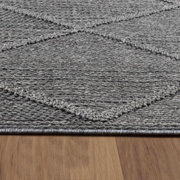 İskandinav Tasarım Boho Desenli Gri Halı Salon Halısı Mutfak Halısı Yolluk Paspas Dış Mekan Halısı