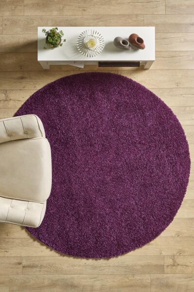 Tek Renk Desensiz Lila Yumuşak Post Peluş Shaggy Halı Salon Oturma Odası Yolluk Mutfak Halısı