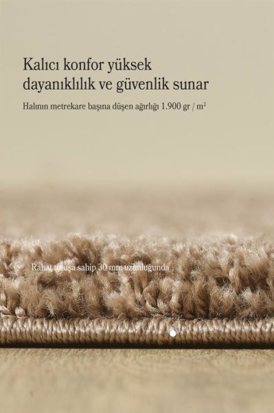 Tek Renk Desensiz Moka Yuvarlak Yumuşak Post Peluş Shaggy Halı Salon Oturma Odası Yolluk Mutfak Halı