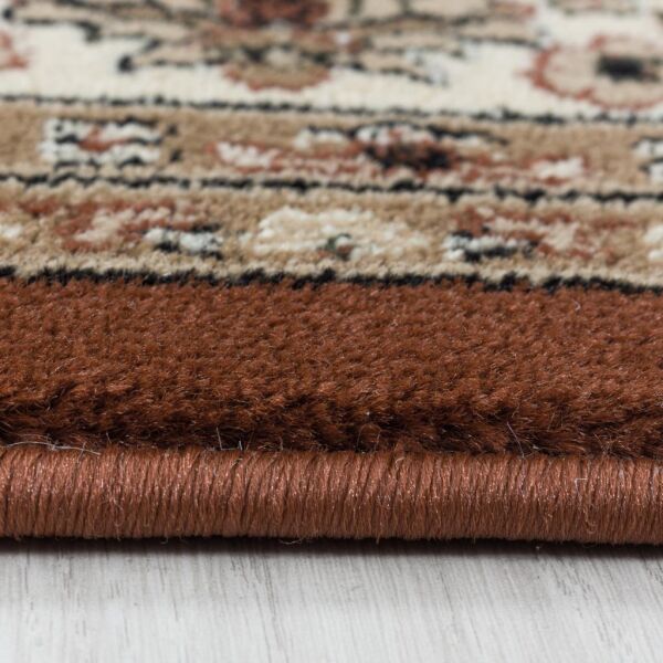 İran Halısı Bordürlü Madalyon Motifli Kremit Rengi Oturma Odası Halısı Salon Halısı