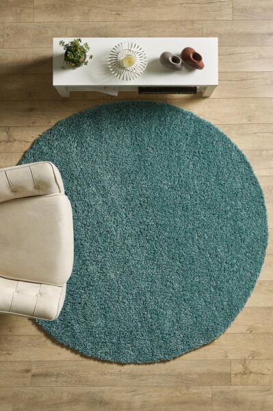 Tek Renk Deniz Mavisi, Yumuşak Post, Peluş Shaggy Halı Salon Oturma Odası Yolluk Mutfak Halısı