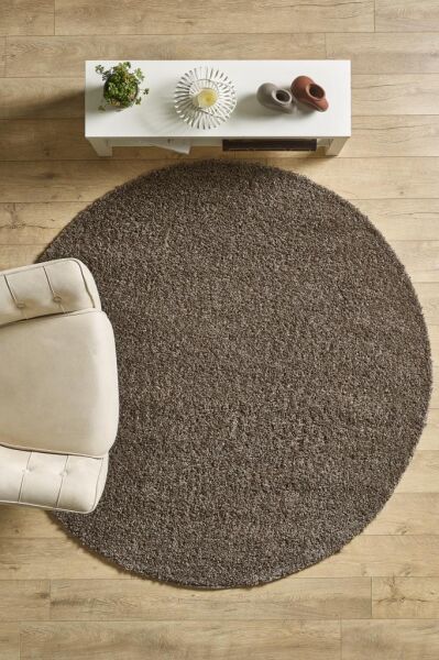 Tek Renk Desensiz Açık Kahve Yumuşak Post Peluş Shaggy Halı Salon Oturma Odası Yolluk Mutfak Halısı