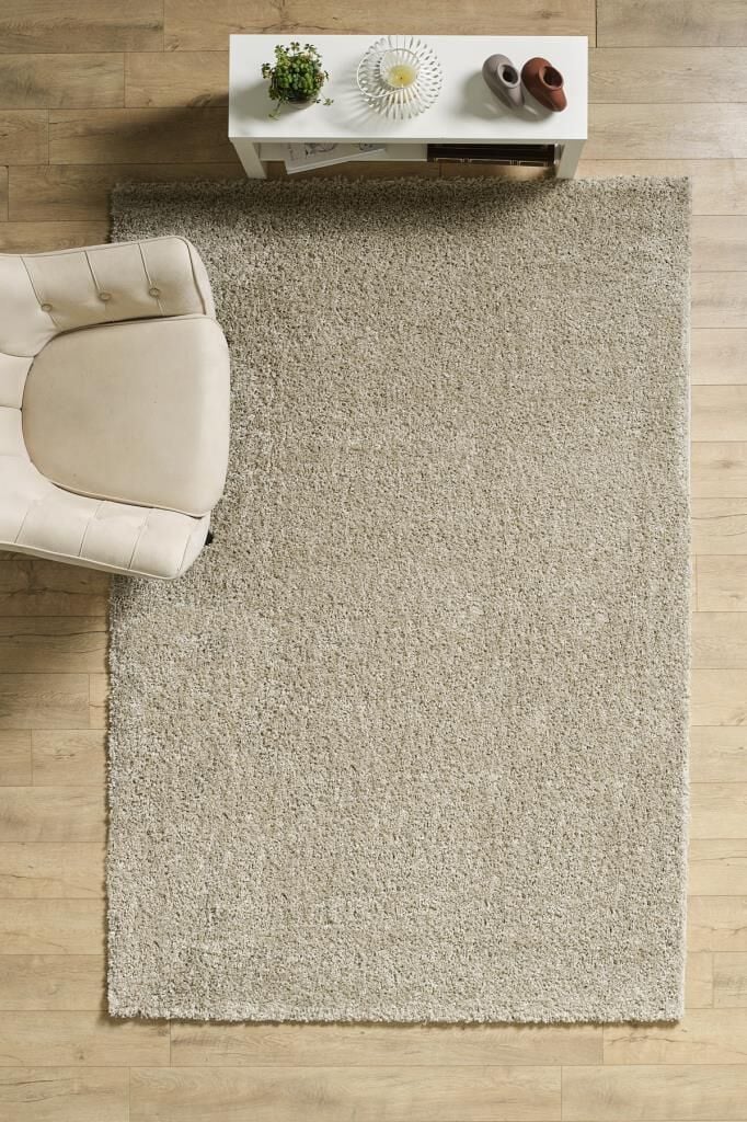 Tek Renk Desensiz Latte Yumuşak Post Peluş Shaggy Halı Salon Oturma Odası Yolluk Mutfak Halısı